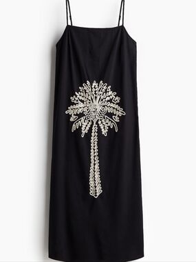 H&M Embroidered Strappy Dress